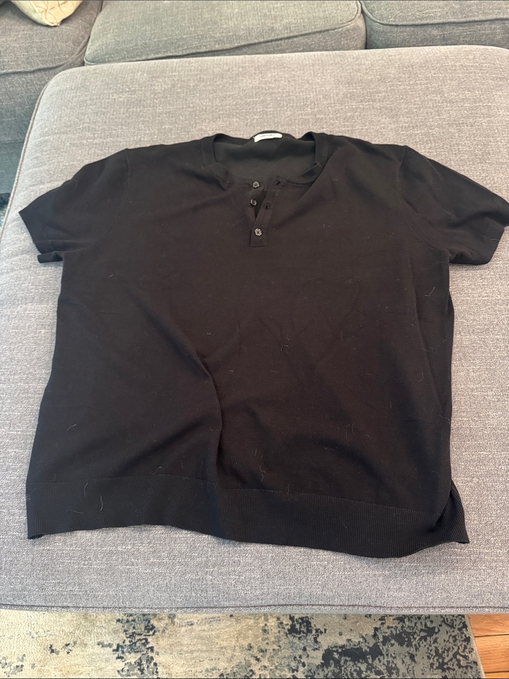 Men's Black Short-Sleeve Shirt by coofandy size 3xL
